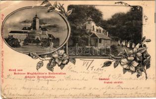 1903 Fraknó, Forchtenstein; Vár, étterem. Németh Géza utóda kiadása / Andreas Wegscheidler's Re...