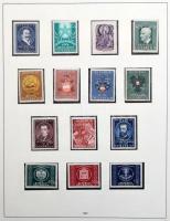 Ausztria gyűjtemény 1945-től jobbakkal nagyalakú műanyag lapos berakóban