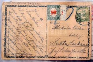 Magyar és külföldi, régi és új küldemények, képeslapok, 3 Récék bélyegfüzet, levél berakóban