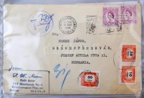 Magyar és külföldi, régi és új küldemények, képeslapok, 3 Récék bélyegfüzet, levél berakóban