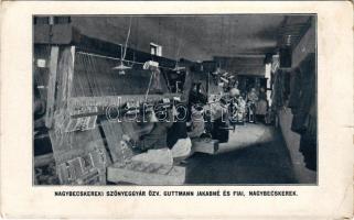 Nagybecskerek, Zrenjanin, Veliki Beckerek; Özv. Guttman Jakabné és fiai szőnyeggyára, szövőgyár, bel...