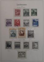 Liechtenstein tétel 6 db A4-es vagy nagyalakú berakóban + dosszié, dobozban