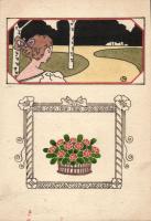 Art-Nouveau hand-painted