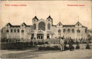 1907 Pécs, országos kiállítás, mezőgazdasági csarnok (fl)