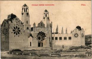 1907 Pécs, országos kiállítás, Iparcsarnok (hullámos / wavy)