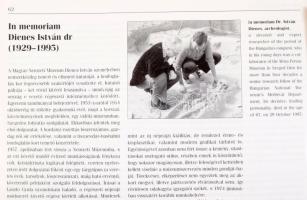 1995 Magyar Múzeumok 1995/2 téli száma. Benne Dienes Istvánról emlékező cikkel.
Dienes István (1929...