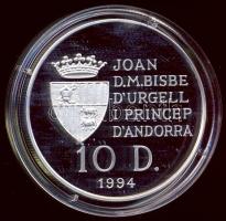 Andorra 1996. 10D Ag "Olimpia-kerékpár" T:PP + tanúsítvány!