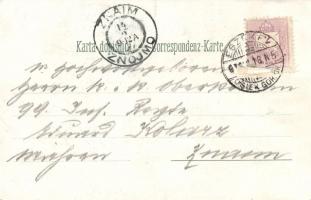 1897 Eszék (Osijek) with synagogue litho (Rb)