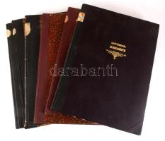 Magyarország igazságügye az 1900., 1904., 1912. (x2), 1927., 1932. évben. (6 kötet). Bp., 1901-1934, Athenaeum. Félvászon-kötésben, vegyes állapotban.