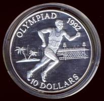 Salamon-szigetek 1992. 10$ Ag "Olimpia-futás" T:PP