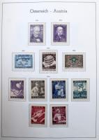 1945-1985 Ausztria alig hiányos gyűjtemény falcmentes Lindner albumban (Mi EUR ca. 1.600,-)