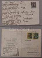 Több mint 70 db régi levél, levelezőlap, díjjegyes 2 db levélberakóban