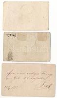 3db kézírásos cetli, benne német nyelvű 1873.3. 24-i keltezéssel "Beck György Aranyműves Szomba...