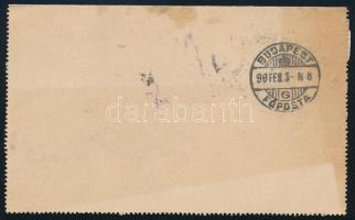 1899 Ajánlott díjkiegészített díjjegyes zárt levelezőlap "KÖLCSE"