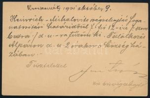 1901 Ajánlott levelezőlap