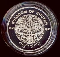 Bhután 1993. 300N Ag "Olimpia-labdarúgás" T:PP + tanúsítvány!