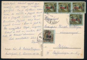 1946 Helyi levelezőlap 5 db bélyeggel