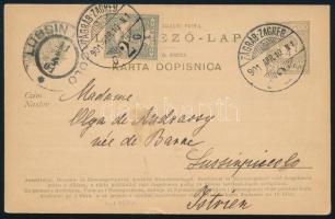 1901 Díjkiegészített díjjegyes levelezőlap