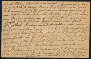 1901 Díjkiegészített díjjegyes levelezőlap