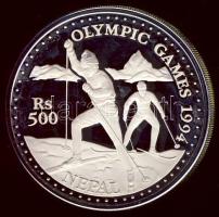 Nepál 1993. 500R Ag "Tél olimpia-terepsí" T:PP + tanúsítvány!