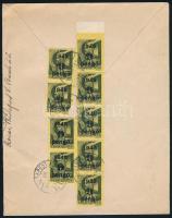 1945 Levél 9 db bélyeggel