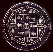 Nepál 1993. 500R Ag "Tél olimpia-terepsí" T:PP + tanúsítvány!