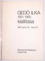 Gedő Ilka (1921-1985) kiállítása. Bp., 1987, Műcsarnok, 32 p. Kiadói papírkötés, az utolsó 4 lapon (...