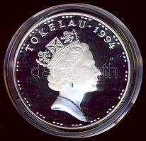 Tokelau-szigetek 1994. 5L Ag "Olimpiai játékok-úszás" T:PP + tanúsítvány!