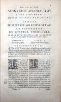 [Pseudo-]Dionysius Areopagita: Opera S. Dionysii Areopagitae cum scholiis S. Maximii et paraphrasi P...