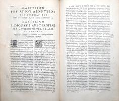 [Pseudo-]Dionysius Areopagita: Opera S. Dionysii Areopagitae cum scholiis S. Maximii et paraphrasi P...