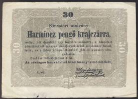 1849. 30kr "Kossuth-bankó" T:II-
