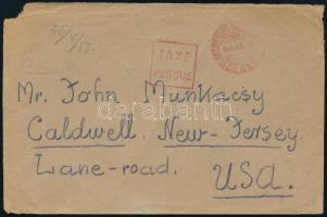1946 26. díjszabás Levél Szegedről az USA-ba készpénz bérmentesítéssel