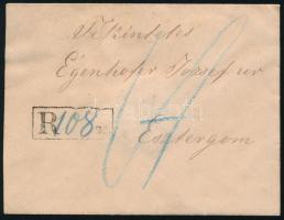 1885 Ajánlott expressz levél 1881-es Színesszámú 10kr + 20kr 11 1/2 fogazással "UJPEST I. SZ.&q...