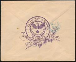 1895 Levél "POZSONY" - Szentpétervár, rajta 1881 Színesszámú 10kr II. lemez 12 : 11 1/2 fo...