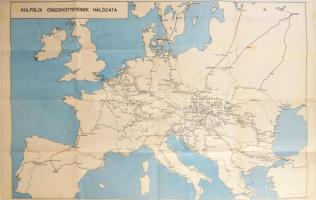 1967 Magyarország vasúti térképe / Külföldi összeköttetések hálózata. Készítette: Harcsuth Ferenc fő...