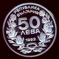 Bulgária 1992. 50L Ag "Téli olimpia-síelés" T:PP + tanúsítvány!