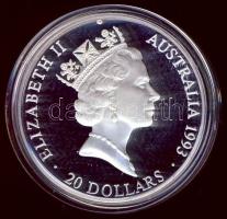 Ausztrália 1993. 20$ Ag "Olimpia-úszók" T:PP + tanúsítvány!
