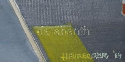 Neuberger István (1953-): Uffancs a Hidegkúti úton, 2014. Olaj, vászon. Jelzett. Fakeretben. 70x90 c...