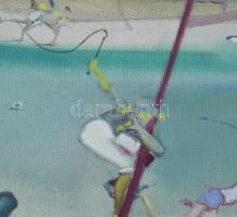 Neuberger István (1953-): Ugribugrik. Olaj, farost. Jelzett. Fakeretben. 56x70 cm