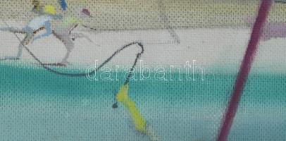 Neuberger István (1953-): Ugribugrik. Olaj, farost. Jelzett. Fakeretben. 56x70 cm