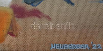 Neuberger István (1953-): Ugribugrik. Olaj, farost. Jelzett. Fakeretben. 56x70 cm