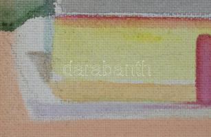 Neuberger István (1953-): Alpári biciklis. Akril, farost. Jelzett. Fakeretben. 56x69 cm