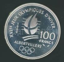 Franciaország 1989. 100Fr Ag "Téli olimpia-jégkorcsolya" T:PP