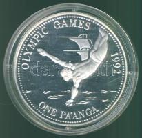 Tonga 1991. 1P Ag "Olimpia-műugrás" T:PP
