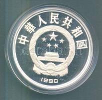 Kínai 1990. 10Y Ag "Olimpia-műugrás" T:PP