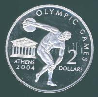 Cook-szigetek 2002. 2$ Ag "Olimpia-diszkoszvető" T:PP