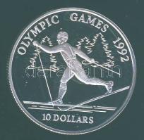Cook szigetek 1990. 10$ Ag "Olimpia-terepsí" T:PP