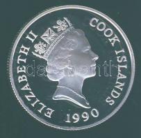 Cook szigetek 1990. 10$ Ag "Olimpia-terepsí" T:PP