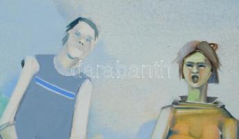 Neuberger István (1953-): Amatőr piktorok, 2007. Olaj, farost. Jelzett. Fakeretben. 49x61 cm