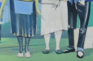 Neuberger István (1953-): Amatőr piktorok, 2007. Olaj, farost. Jelzett. Fakeretben. 49x61 cm